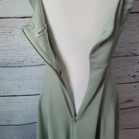 Grace Karin Light Green A Line  Cocktail Dress - Picture 13 of 14